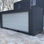 single rollup door container