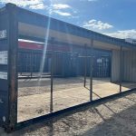 clearance container with side framing